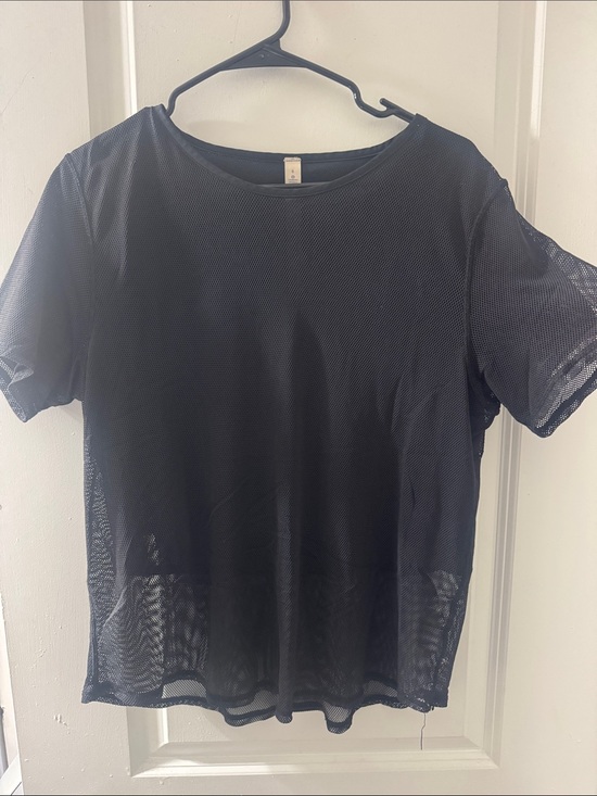 lululemon athletica Tops - lululemon athletica Black Mesh Short-Sleeve Tee